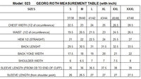 Model 023 sizing