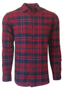 Georg Roth Los Angeles - 25073 Long Sleeve Shirt - Red & Navy Plaid Flannel