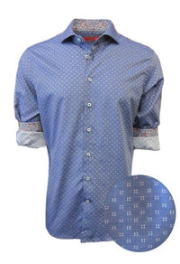 Crisp and cool - easy going pattern with a floral pattern in the cuffs and collar stand. Perfect companion for Khakis and denim. Dress up or laid-back casual the Monarch Beach is  soft and comfortable with athe perfect fit.
100 PIMA COTTON
Machine wash or dry clean