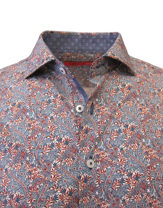 Georg Roth Los Angeles long sleeve button up Men Shirt multi flower print