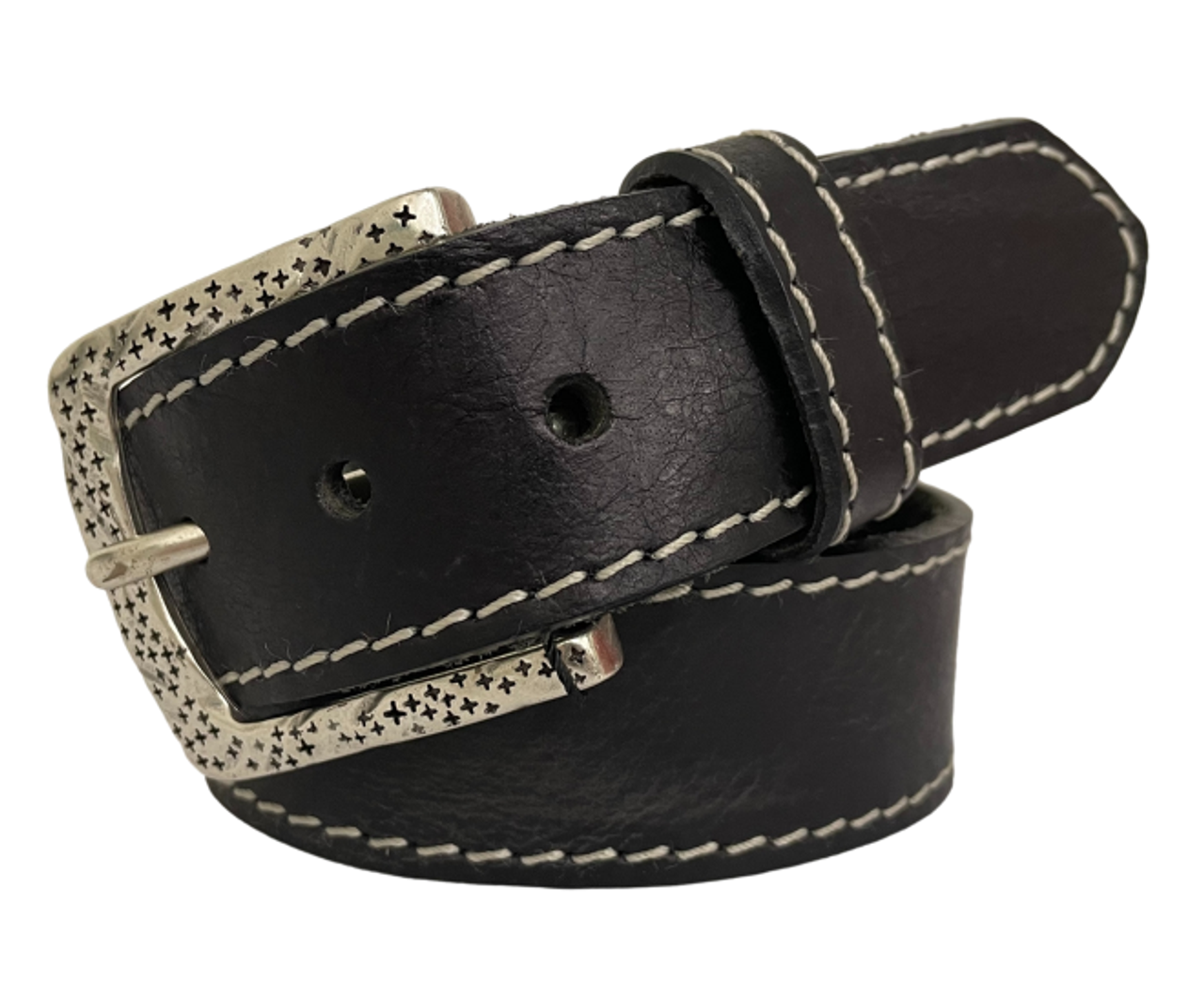 Georg Roth Los Angeles Casual Leather Belt for Men color black Augsburg 9004