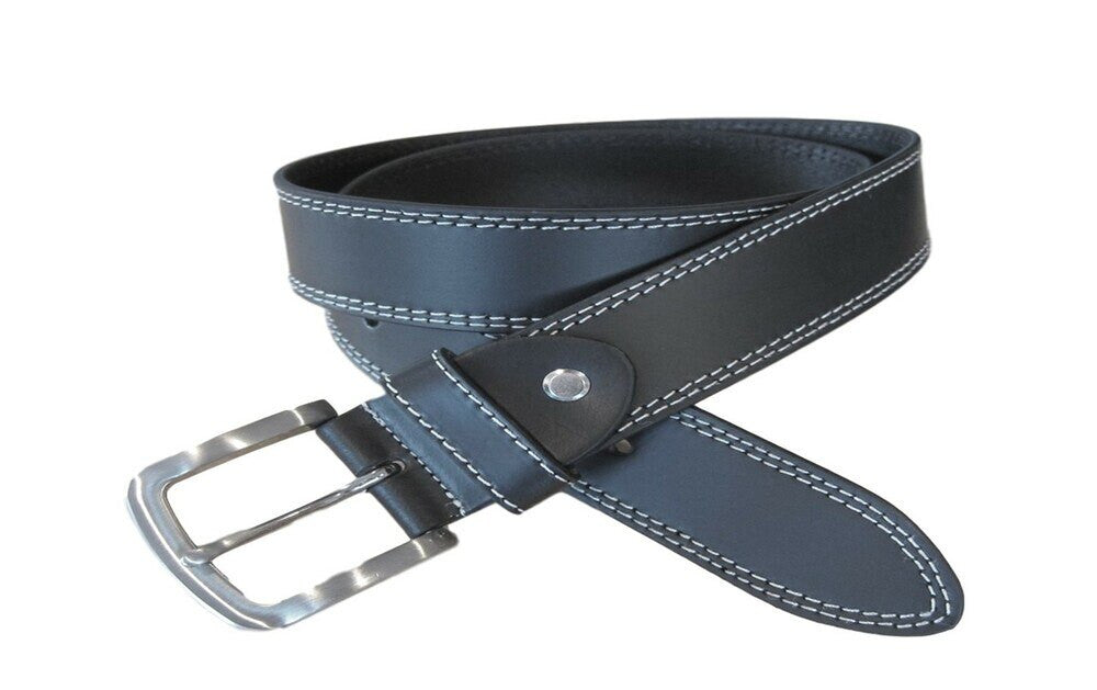 Georg Roth Los Angeles Casual Leather Belt for Men color black Hamburg 9005