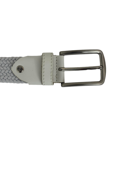 "Hole In 1" Mens Golf Stretch Belt 1000 White