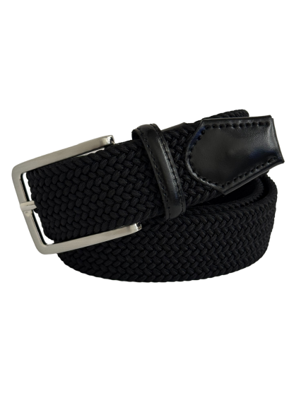 "Hole In 1" Mens Golf Stretch Belt 1001 Black