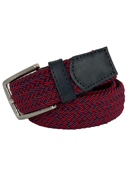 "Hole In 1" Mens Golf Stretch Belt 2002 Red/Navy