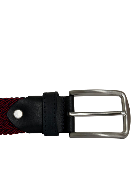 "Hole In 1" Mens Golf Stretch Belt 2002 Red/Navy