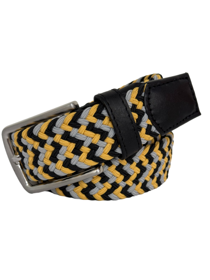 "Hole In 1" Mens Golf Stretch Belt 2004 Yellow/Black