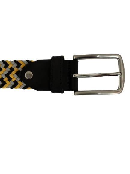 "Hole In 1" Mens Golf Stretch Belt 2004 Yellow/Black