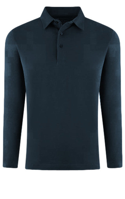 Georg Roth Los Angeles - Luxury Pima Cotton Mens Polo Long Sleeves POLS-5013 Navy