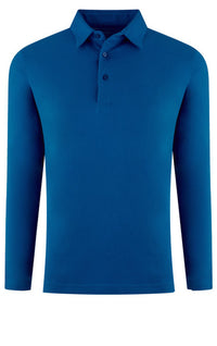 Georg Roth Los Angeles - Luxury Pima Cotton Mens Polo Long Sleeves POLS-51033 Sapphire