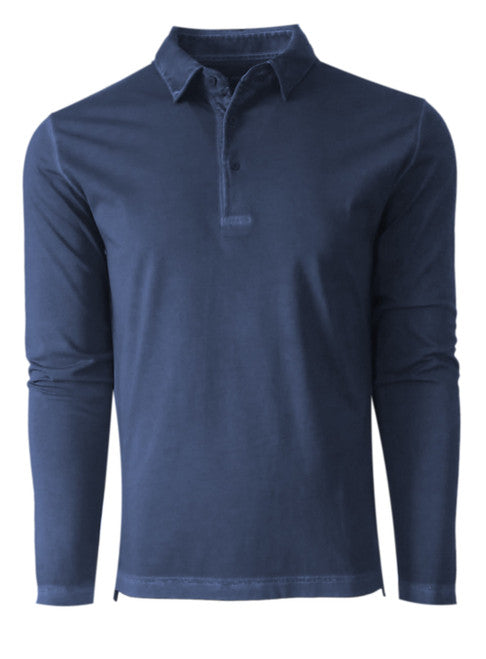 Georg Roth Los Angeles - Luxury Pima Cotton Mens Polo Long Sleeves POLS-50733 Indigo