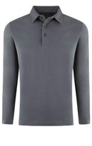 Georg Roth Los Angeles - Luxury Pima Cotton Mens Polo Long Sleeves POLS-70633 Grey