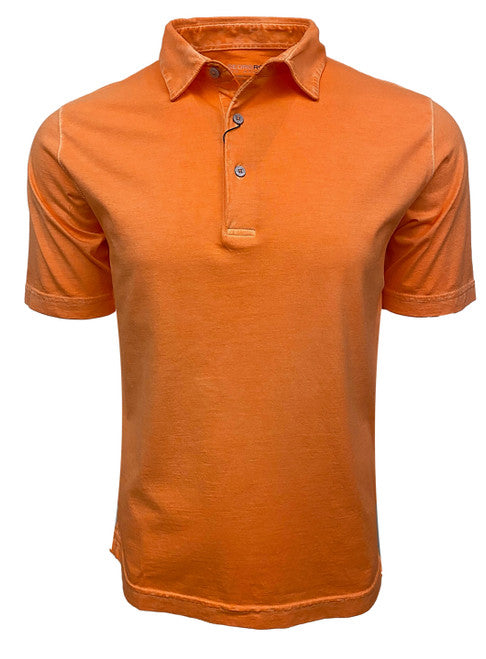 GEORG ROTH LOS ANGELES - Luxury Short Sleeves Pima Cotton Mens Polo Shirt POSS-3073 Orange