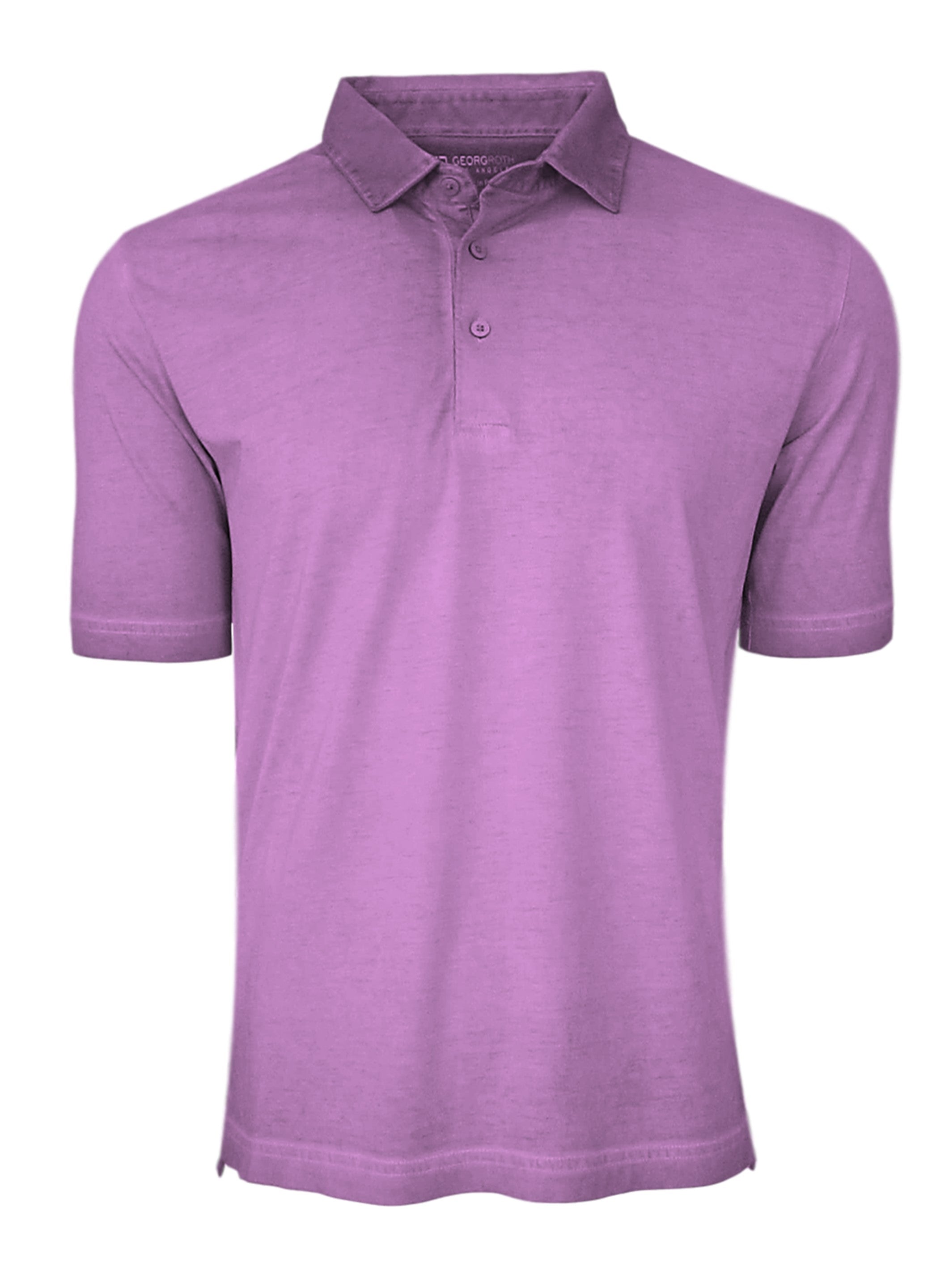 GEORG ROTH LOS ANGELES - Luxury Short Sleeves Pima Cotton Mens Polo Shirt POSS-4043 Plum