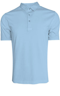 GEORG ROTH LOS ANGELES - Luxury Short Sleeves Pima Cotton Mens Polo Shirt POSS-5403B-Sky Blue