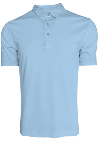 GEORG ROTH LOS ANGELES - Luxury Short Sleeves Pima Cotton Mens Polo Shirt POSS-5403B-Sky Blue