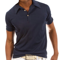 Luxury Polo Short Sleeves Pima Cotton Mens Polo round collar Navy
The World’s Greatest Polo-Shirt
Made of natural materials
Our guarantee:
100% Supercombined Pima Cotton / Organic
Wash UP TO 60 DEGREES Celcius 
Zero percent shrinkage, dryer proof
Maximum maturity of elasticity & shape
Ecological dyes of supreme quality & free of chemicals