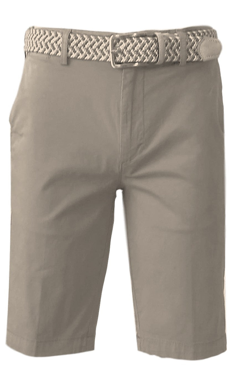 MENS CHINO SHORTS W/ STRETCH - TAUPE SH-1047- Inseam 11"