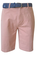 MENS CHINO SHORTS W/ STRETCH - BLUSH SH-3027-Inseam 11"