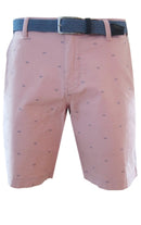 MENS CHINO SHORTS W/ STRETCH - Pink SH-3137- Inseam 9"