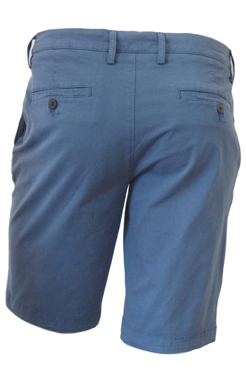 MENS CHINO SHORTS W/ STRETCH - BLUE SH-5017-Inseam 11"