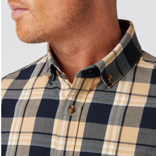 Mizzen + Main City Flannel - Khaki William Plaid