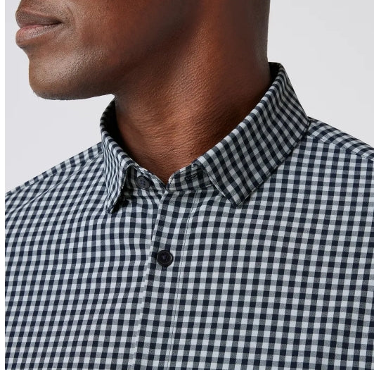 Mizzen + Main Leeward No Tuck Dress Shirt - Aluminum Gingham