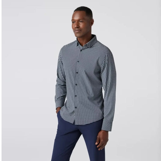 Mizzen + Main Leeward No Tuck Dress Shirt - Aluminum Gingham