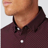 Mizzen + Main Leeward No Tuck Dress Shirt - Wine Clover