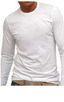 Georg Roth Los Angeles - Luxury Crew-Neck Long Sleeves Pima Cotton Mens T-shirt TCLS-1013 White