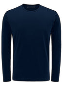 Georg Roth Los Angeles - Luxury Crew-Neck Long Sleeves Pima Cotton Mens T-shirt TCLS-5013 Navy