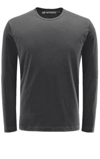 Georg Roth Los Angeles - Luxury Crew-Neck Long Sleeves Pima Cotton Mens T-shirt TCLS-7024 Grey