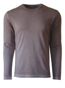 Georg Roth Los Angeles - Luxury Crew-Neck Long Sleeves Pima Cotton Mens T-shirt TCLS-81532 Coffee