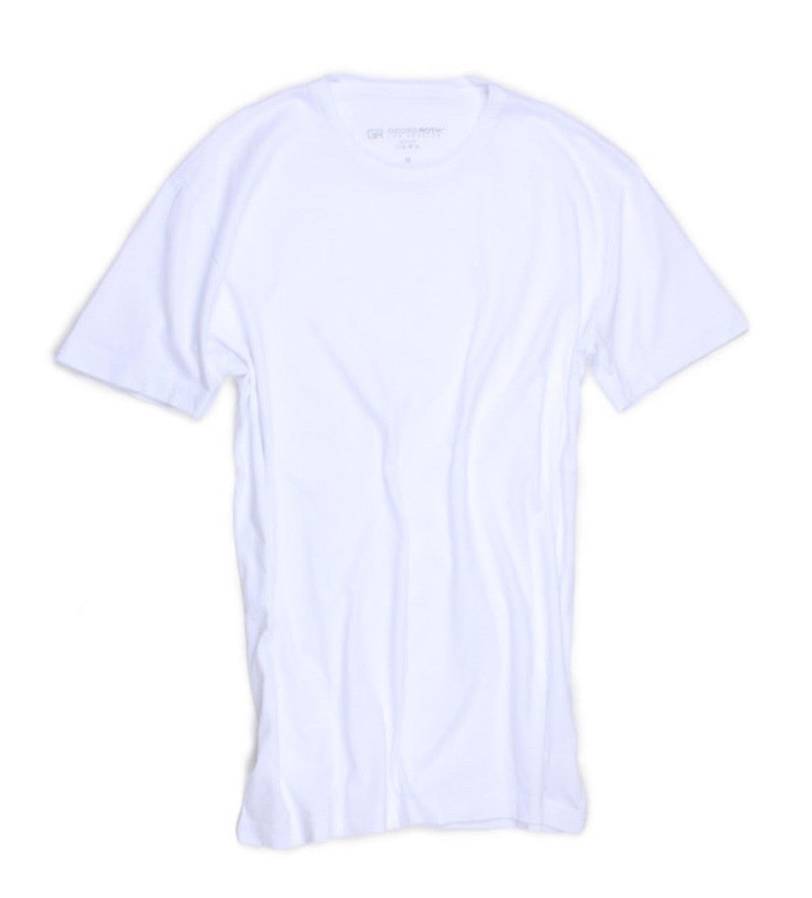 Luxury Crew-Neck Short Sleeves Pima Cotton Mens Tshirt White TCSS-1013