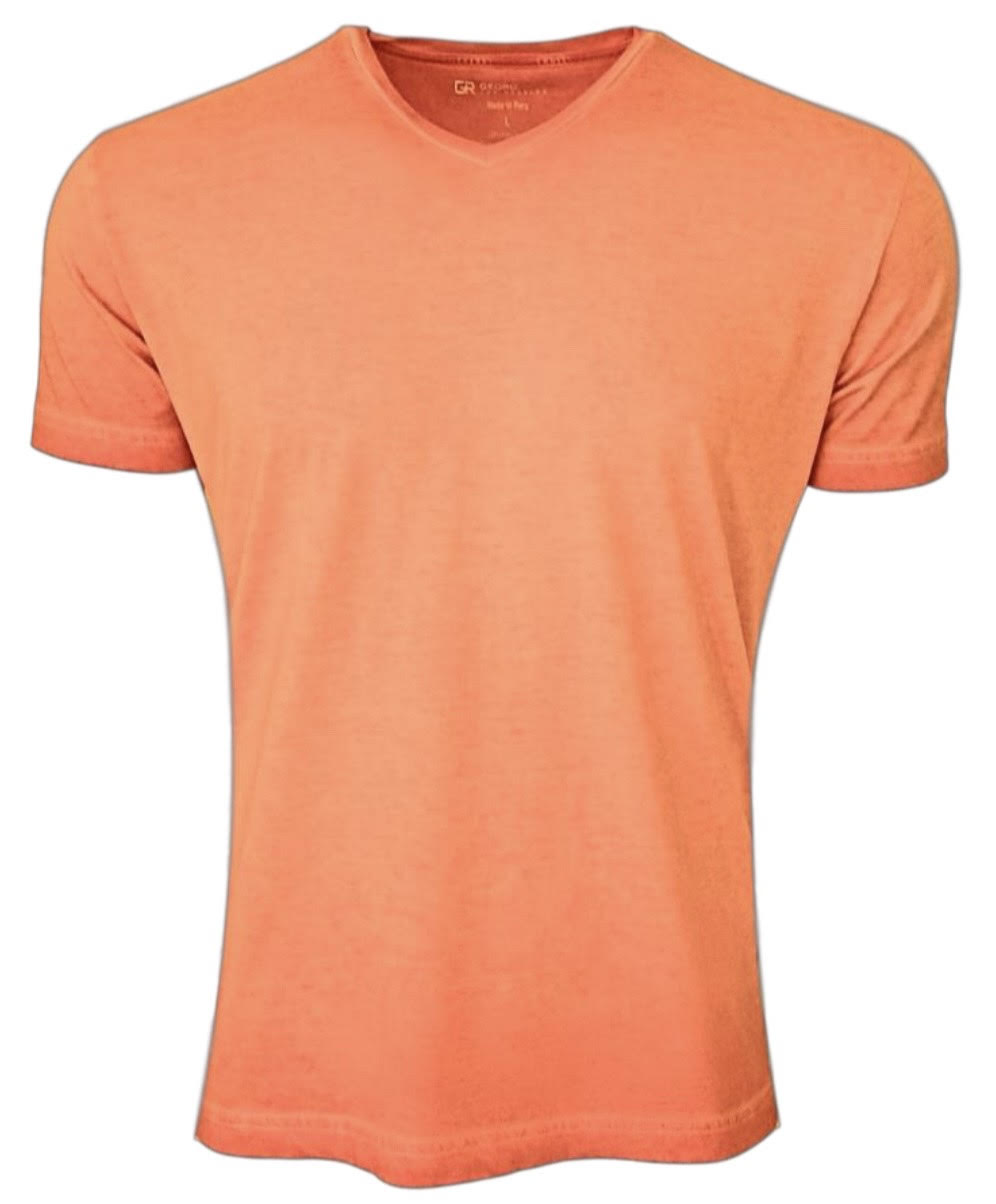 Georg Roth Los Angeles - Luxury Crew Neck Short Sleeves Pima Cotton Mens Garment Dyed T-Shirts