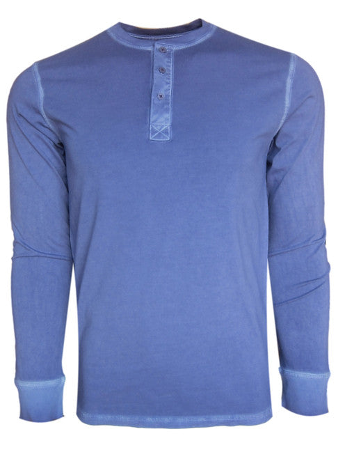 Georg Roth Los Angeles - Luxury Henley Long Sleeves Pima Cotton THLS-4134 Purple