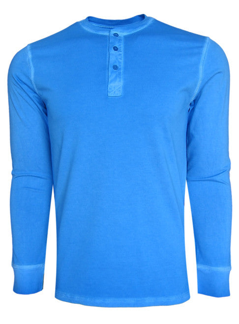 Georg Roth Los Angeles - Luxury Henley Long Sleeves Pima Cotton THLS-5332 Royal