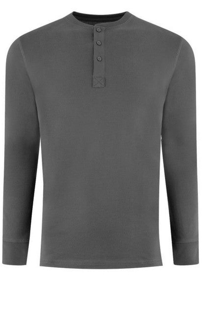 Georg Roth Los Angeles - Luxury Henley Long Sleeves Pima Cotton THLS-7024 GREY