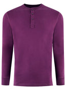 Georg Roth Los Angeles - Luxury Henley Long Sleeves Pima Cotton THLS-3014 Berrie