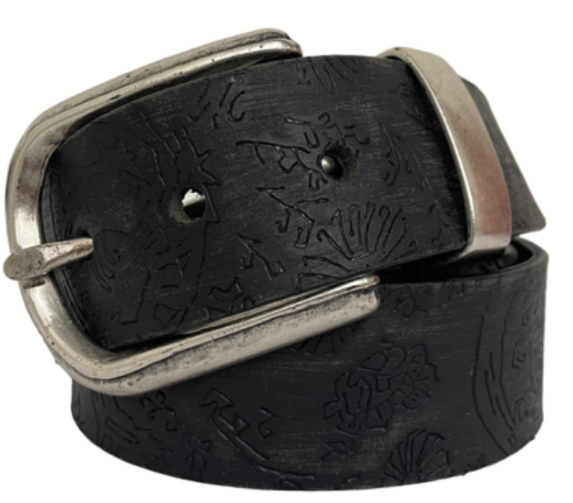 Georg Roth Los Angeles Casual Leather Belt for Men color black Wiesbaden 9005